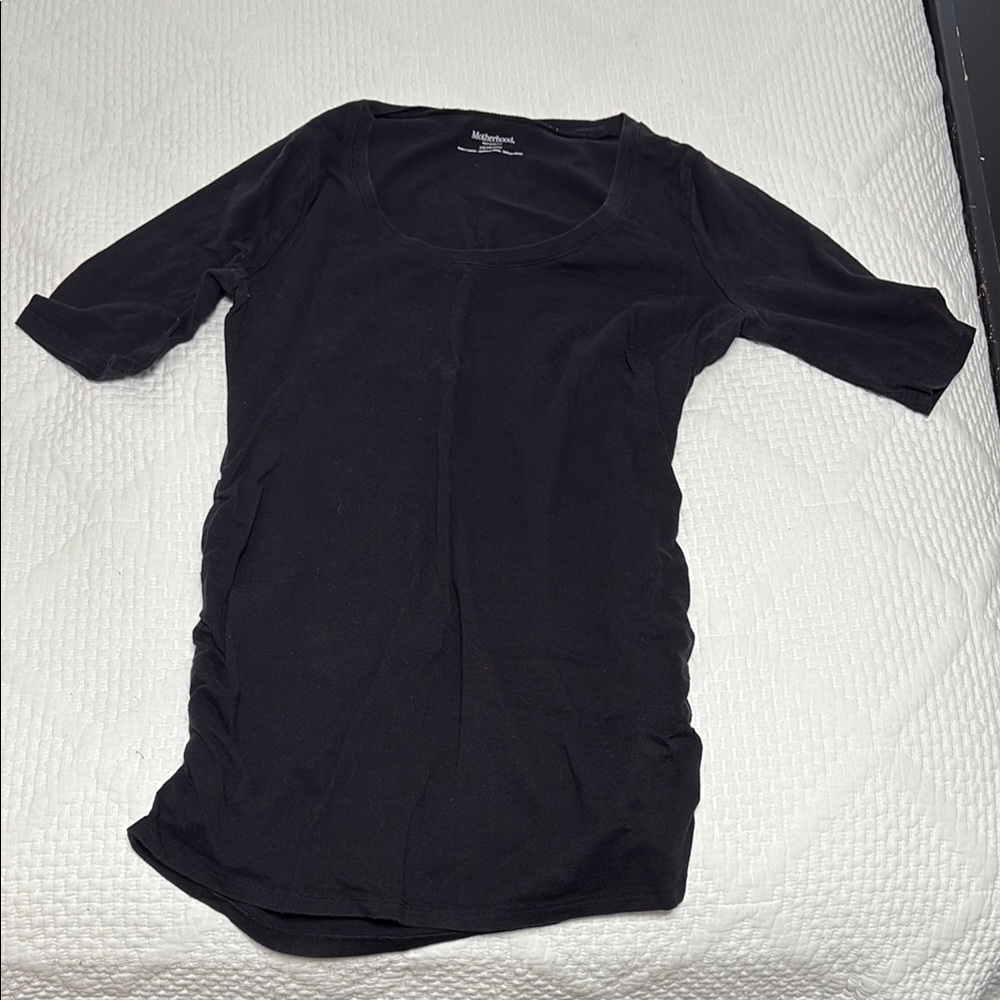 Motherhood Black Maternity Top